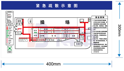 緊急疏散示意圖標(biāo)識牌