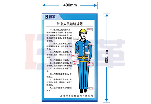 承包商、訪客著裝規(guī)范標(biāo)識(shí)牌